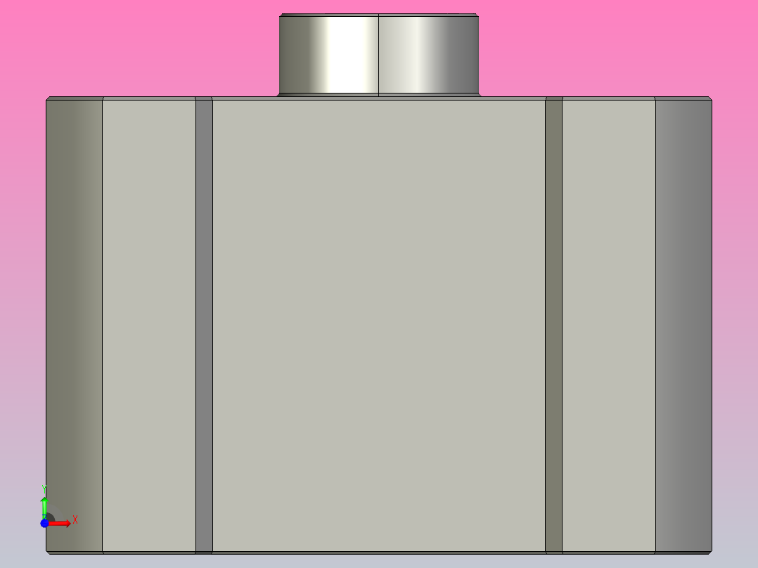 气缸CQ2B25-5D前视图