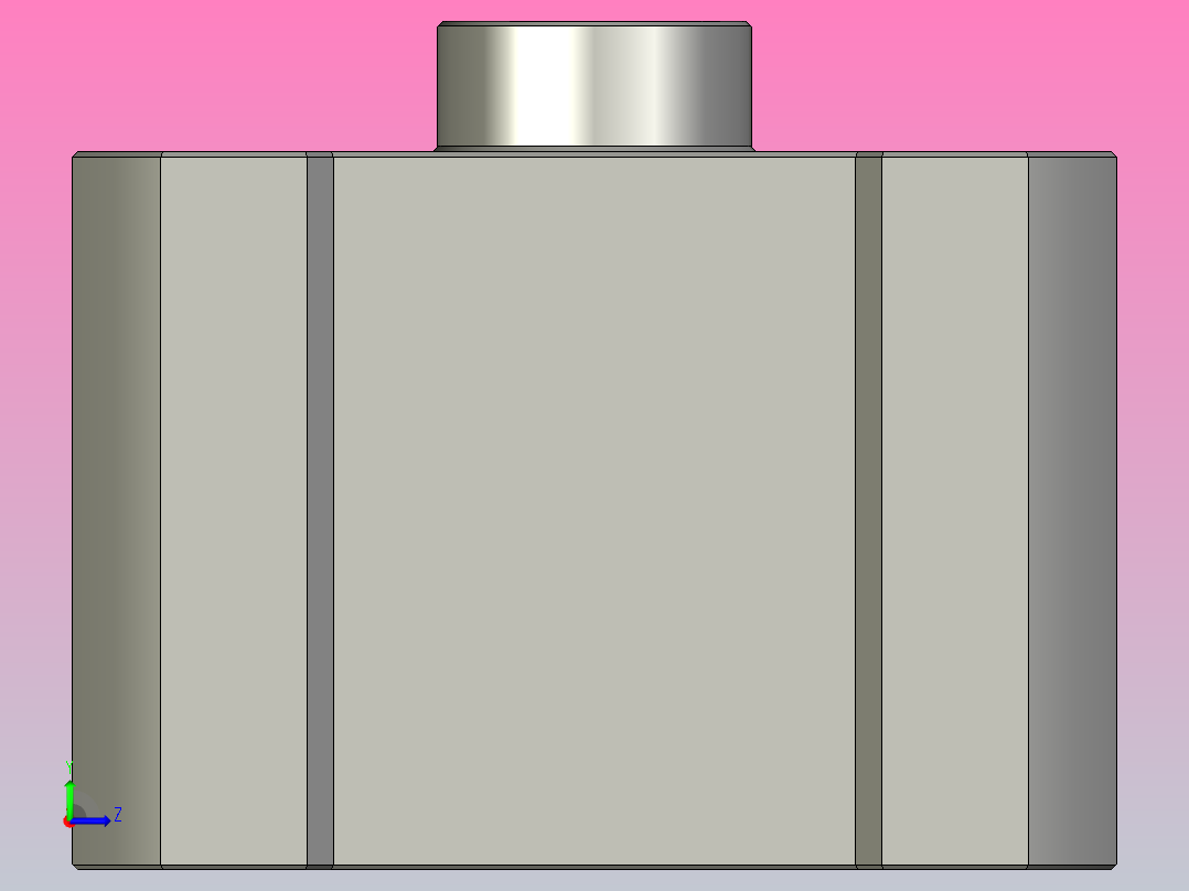 气缸CQ2B25-5D左视图