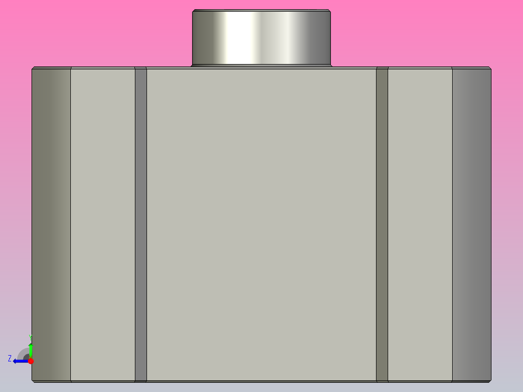 气缸CQ2B25-5D右视图