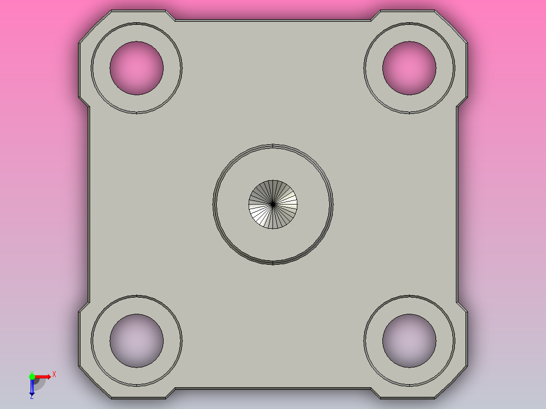 气缸CQ2B25-5D俯视图