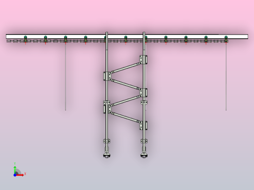 悬挂式输送机支撑结构前视缩略图