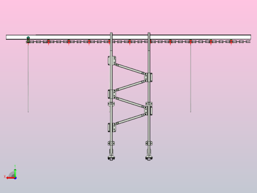 悬挂式输送机支撑结构后视缩略图