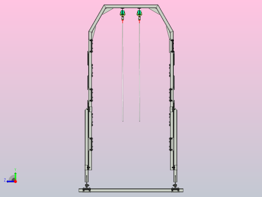 悬挂式输送机支撑结构右视缩略图