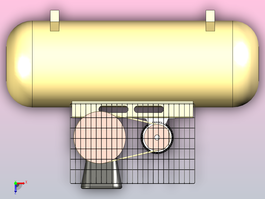 小型压缩机俯视图