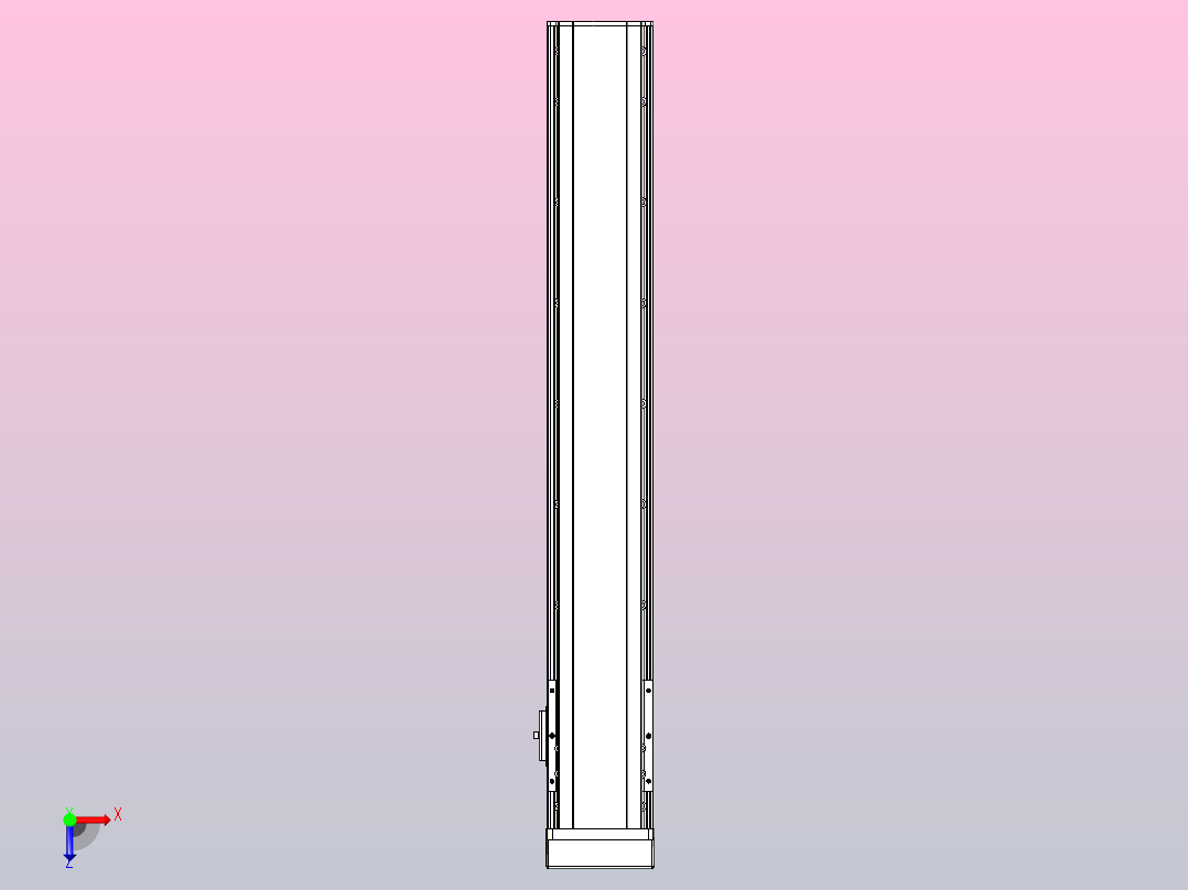 日规模组半封闭丝杆TPA-HNR-105D-1610C-L600-MP-C-P40-N3俯视图