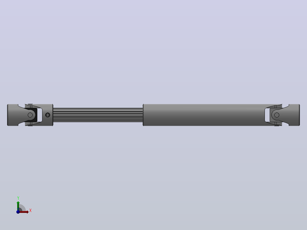 万向联轴器WSP6-PB-Y30-Y30-540／795WSP型可伸缩小型十字轴万向联轴器前视图