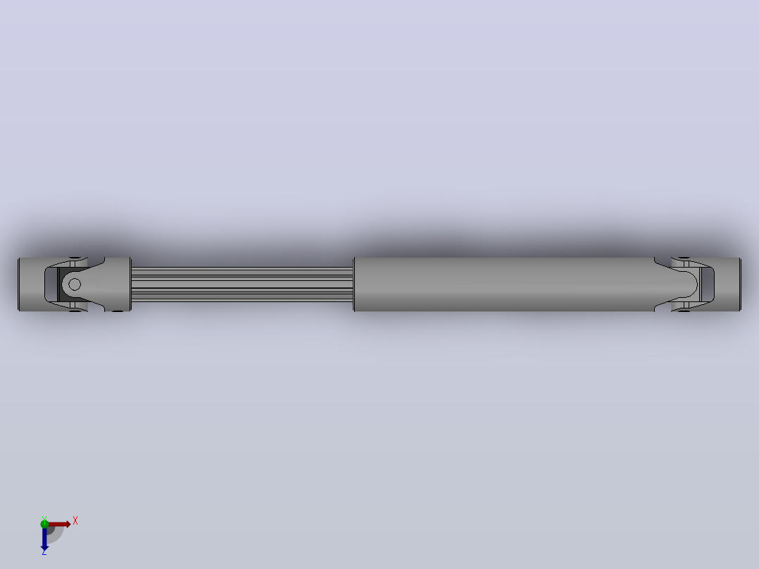万向联轴器WSP6-PB-Y30-Y30-540／795WSP型可伸缩小型十字轴万向联轴器俯视图
