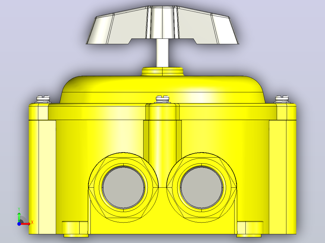 HZ10-60M_3组合开关三维模型202012前视图