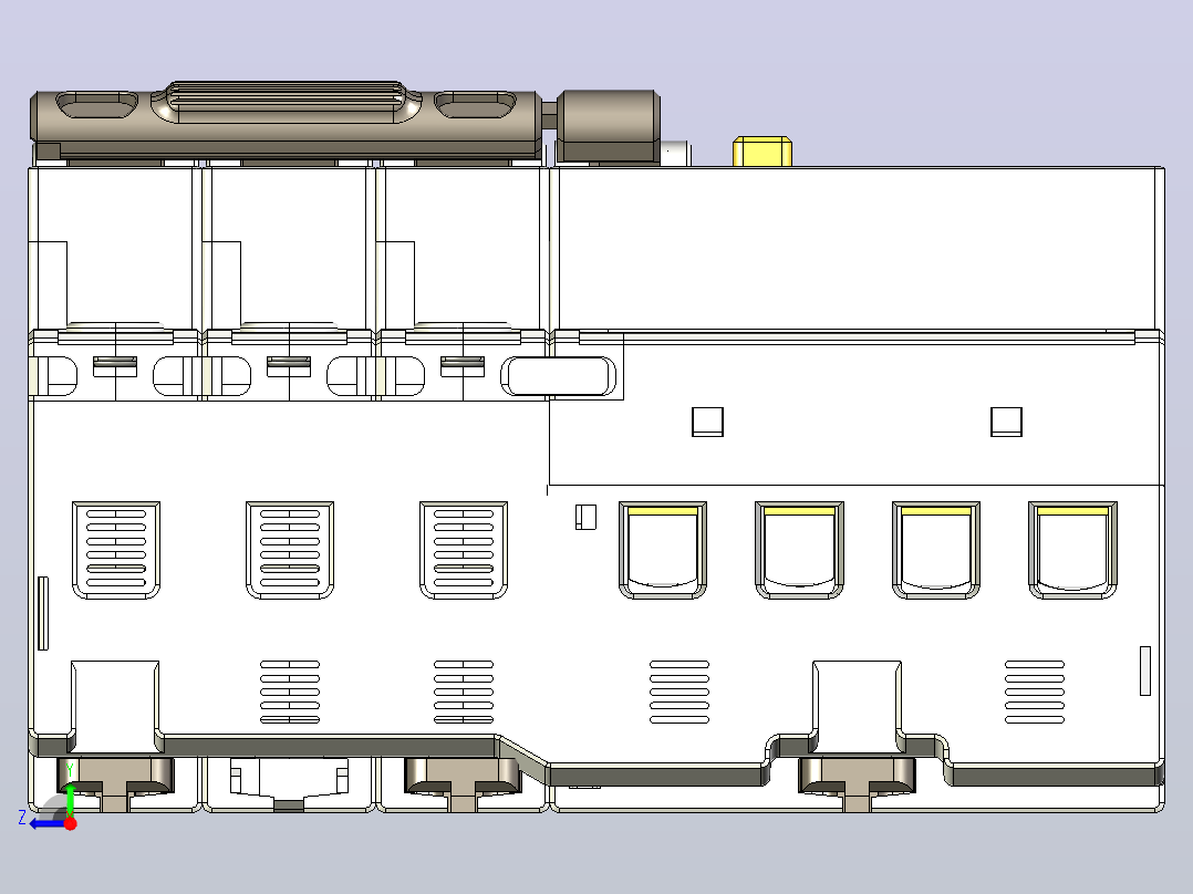 NB5LE-63_B 3P&amp;N剩余电流动作断路器三维模型202208右视图