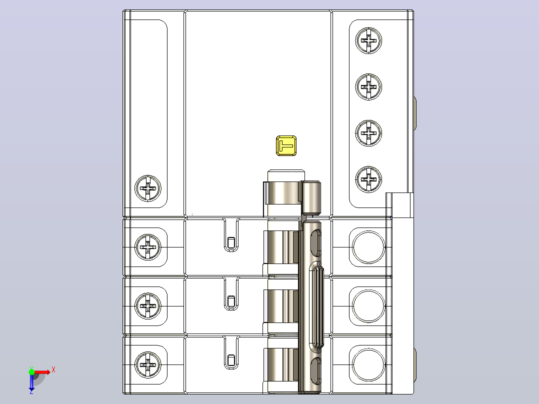NB5LE-63_B 3P&amp;N剩余电流动作断路器三维模型202208俯视图