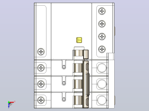 NB5LE-63_B 3P&amp;N剩余电流动作断路器三维模型202208俯视缩略图