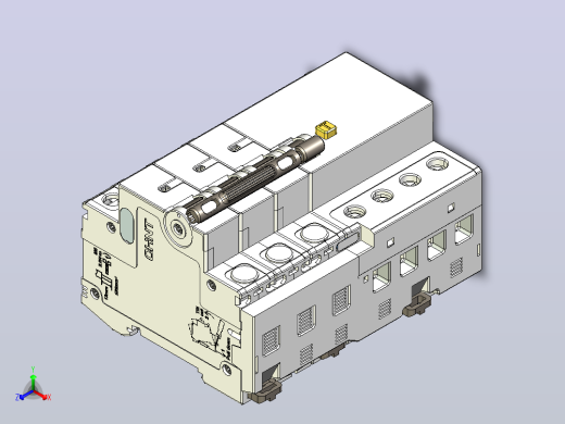 NB5LE-63_B 3P&amp;N剩余电流动作断路器三维模型202208正等轴测缩略图