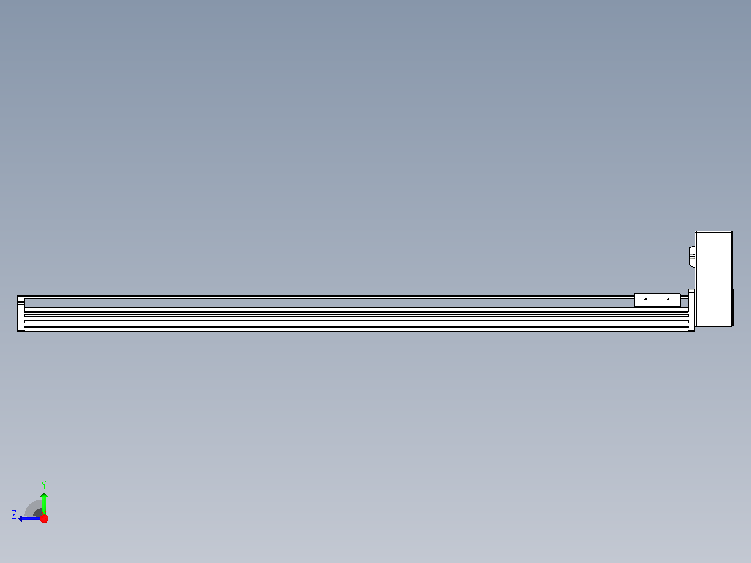 皮带直线轴半封闭可选导轨TPA-HNB-85D-90-L1000-LU-C-P20-N3右视图