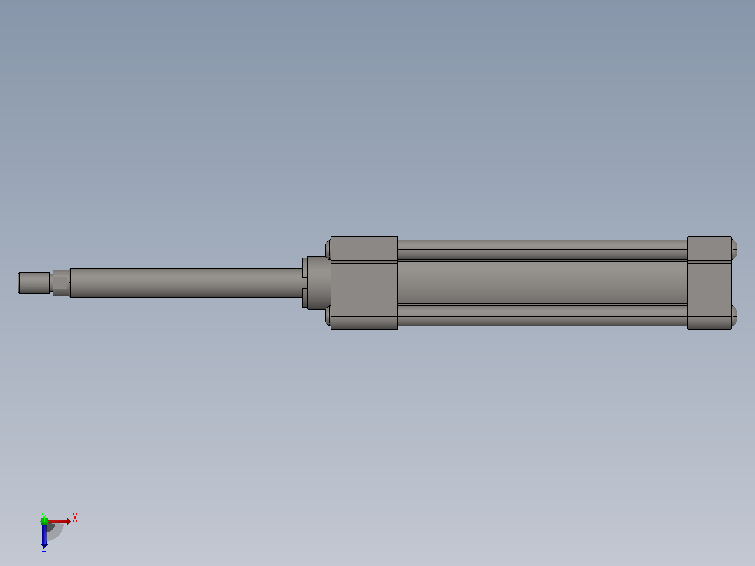 PARKER气缸1-1_2CC2MA3U14AC5.00_WRAP UPPER TOOL EXTEND俯视图