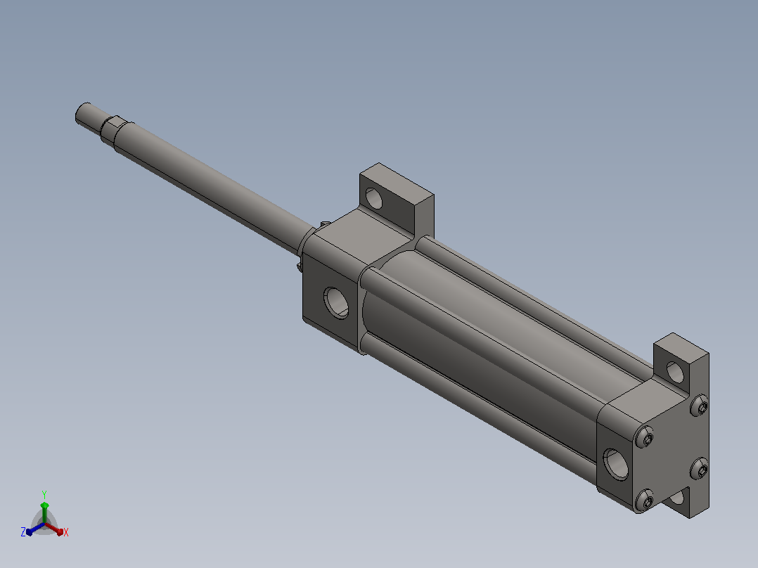 PARKER气缸1-1_2CC2MA3U14AC5.00_WRAP UPPER TOOL EXTEND正等轴测图