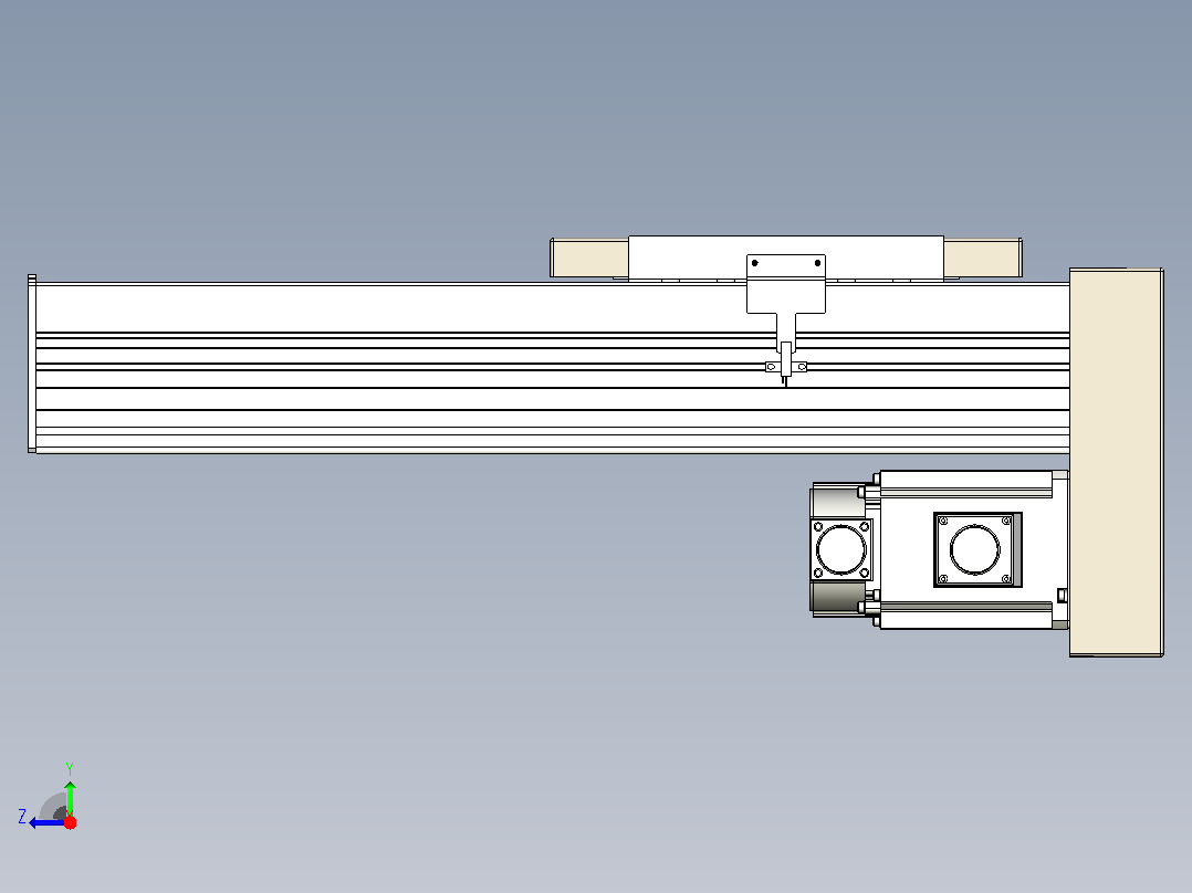 滚珠丝杠直线轴带导轨全封闭TPA-HCR-220D-3210C-L300-MP-Y-P1K-N3右视图