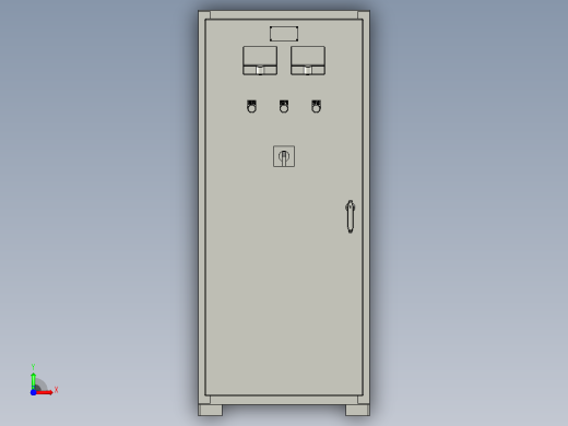 XJZ1-135～190自耦减压起动控制箱三维模型202010前视缩略图