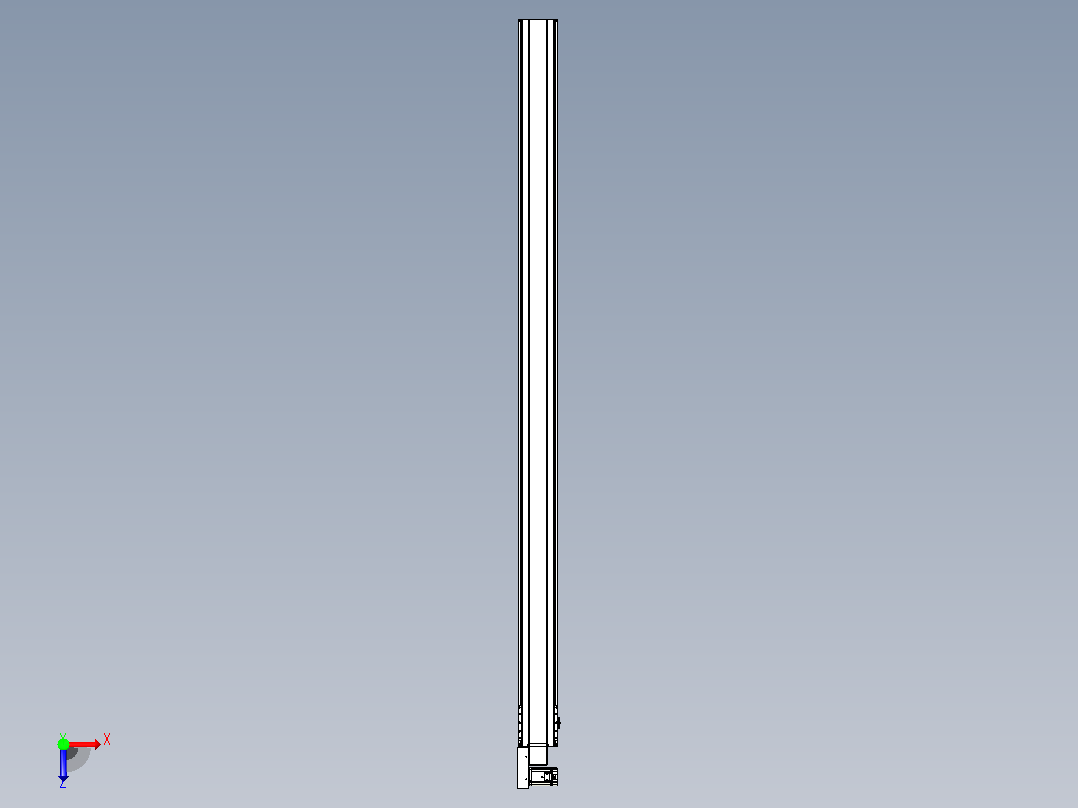 皮带直线轴半封闭可选导轨TPA-HNB-175D-140-L2950-ML-C-P75-N3俯视图