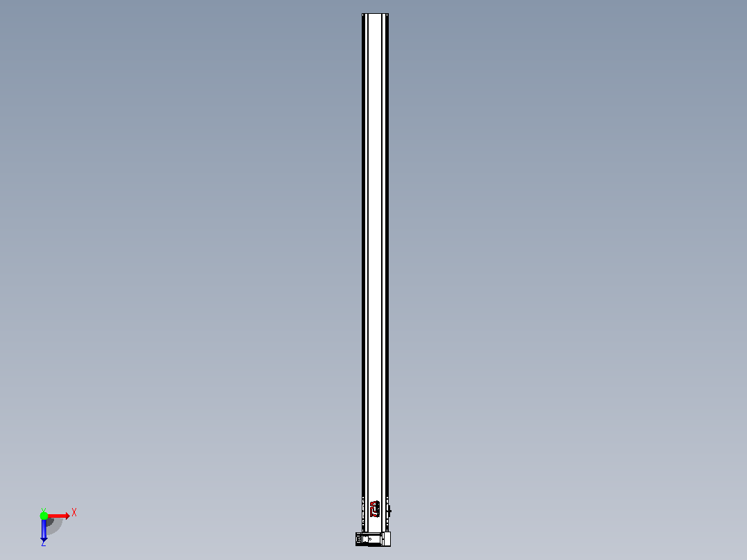 皮带直线轴半封闭可选导轨TPA-HNB-120D-110-L2100-RU-C-P40-N3俯视图