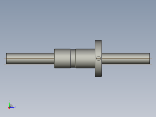 FFZD1604-3滚珠丝杆3D模型左视缩略图