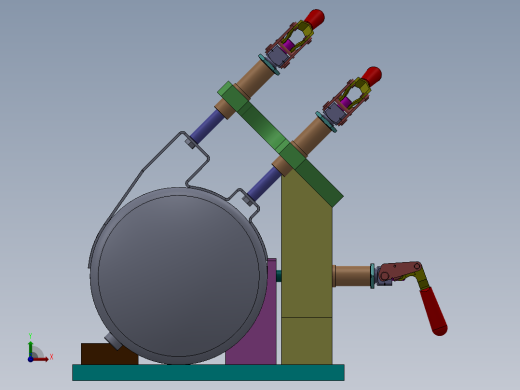 短轴零件工装前视缩略图