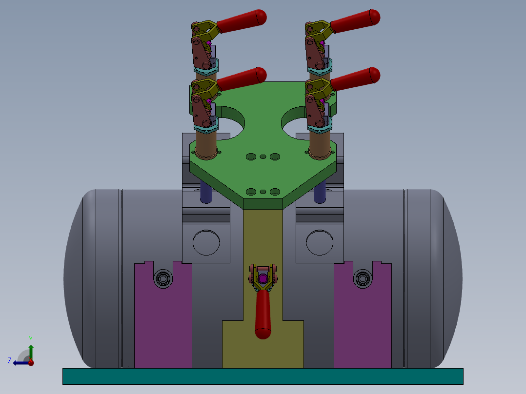 短轴零件工装右视图