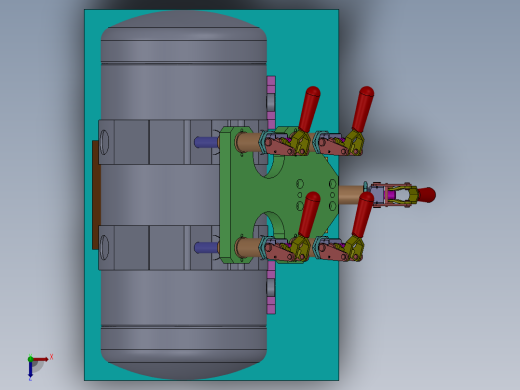 短轴零件工装俯视缩略图