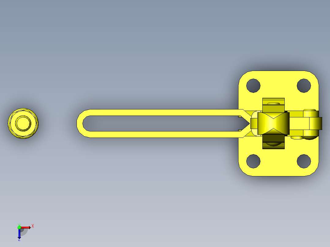 防止浮动孔测定夹具俯视图