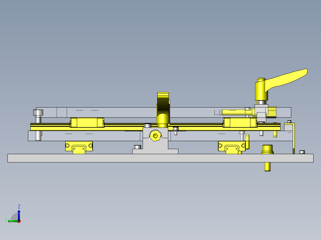激光组件的X,Y方向阶段机构前视图