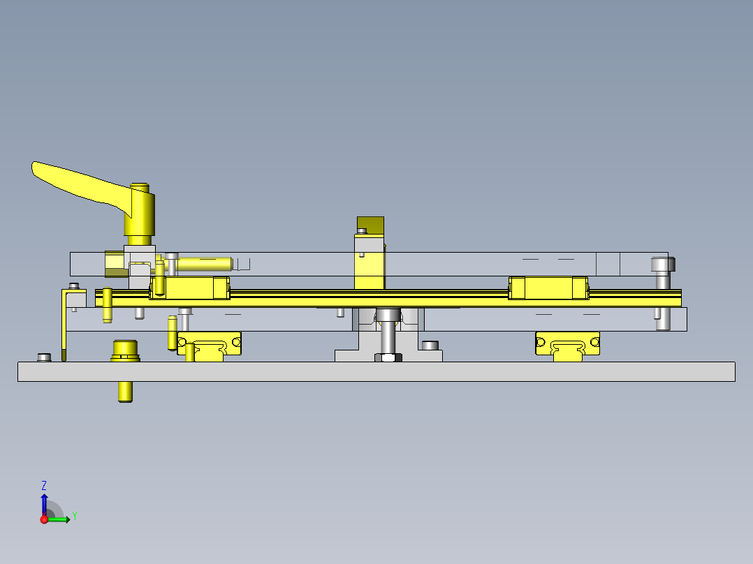激光组件的X,Y方向阶段机构后视图