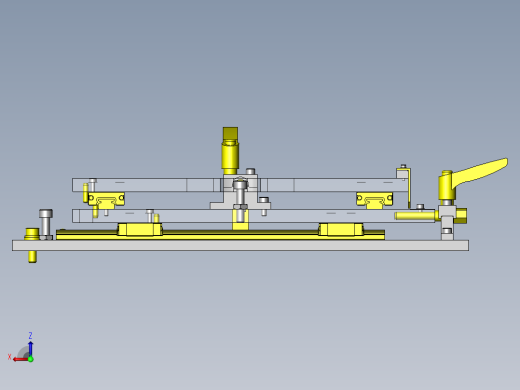 激光组件的X,Y方向阶段机构左视缩略图