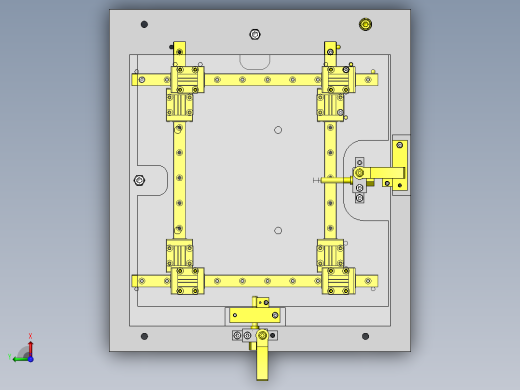 激光组件的X,Y方向阶段机构俯视缩略图