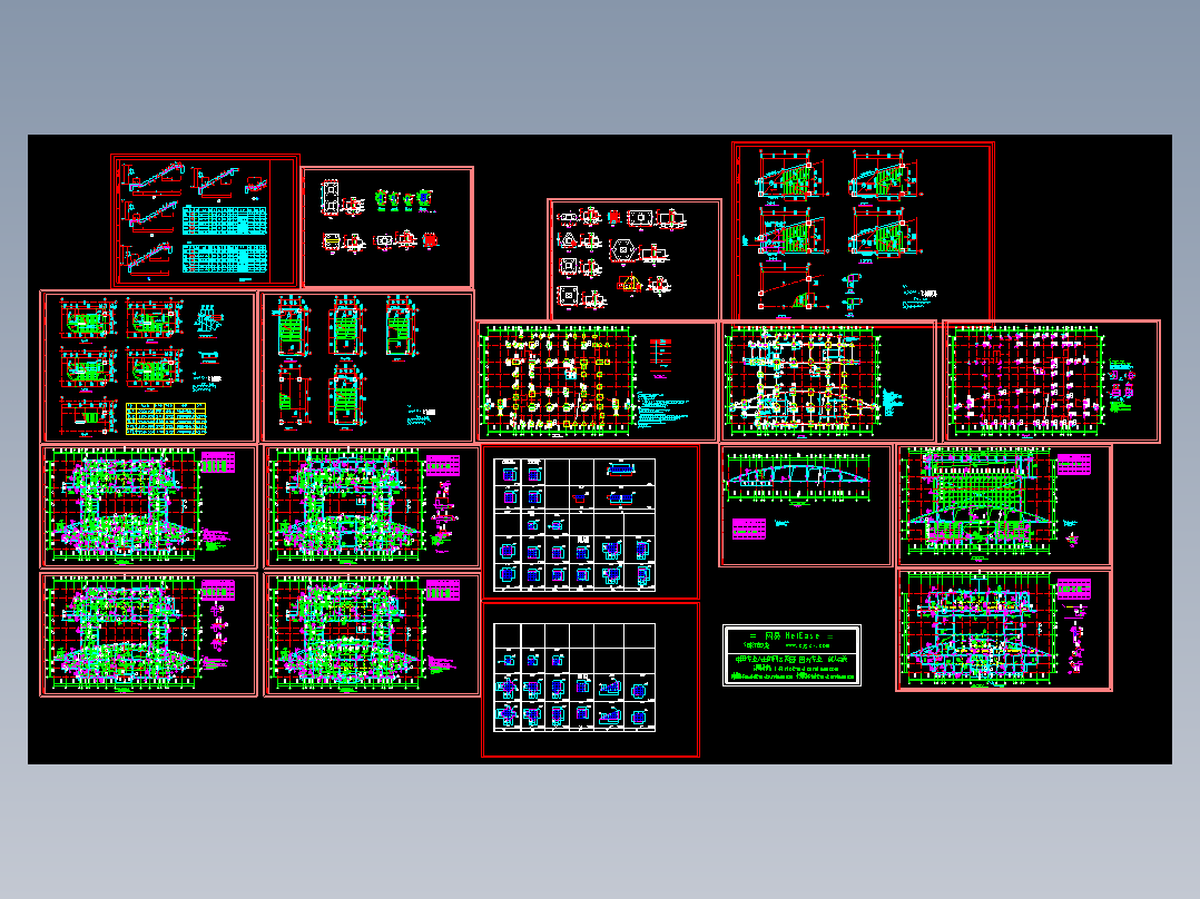 最新整理6套混凝土建筑结构CAD图纸（实用、标注详细）
