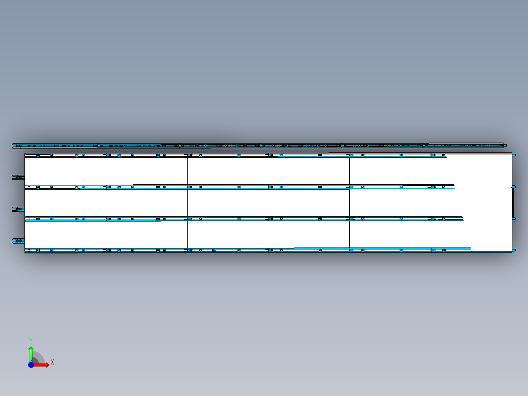 贝雷桥模型3D图纸 INVENTOR设计前视图