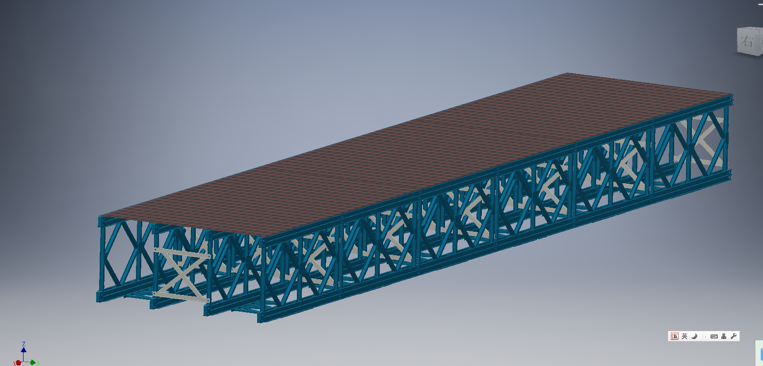 贝雷桥模型3D图纸 INVENTOR设计