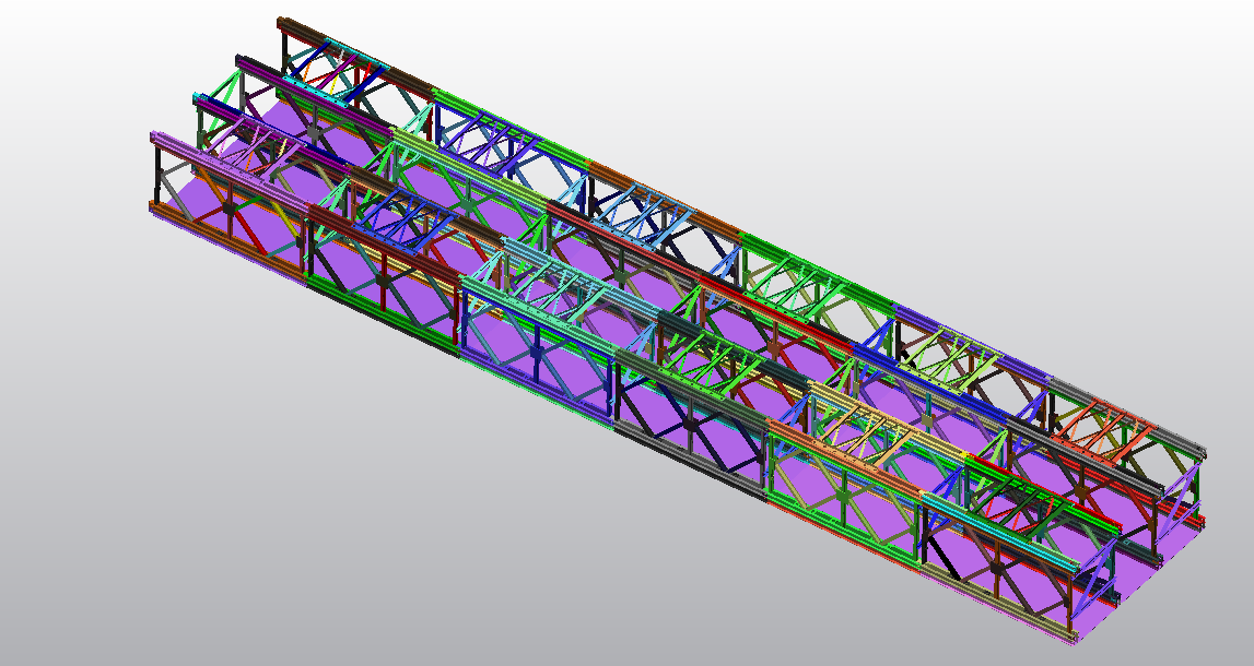 贝雷桥模型3D图纸 INVENTOR设计