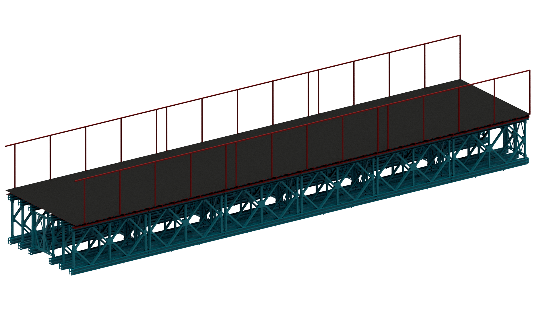 贝雷桥模型3D图纸 INVENTOR设计