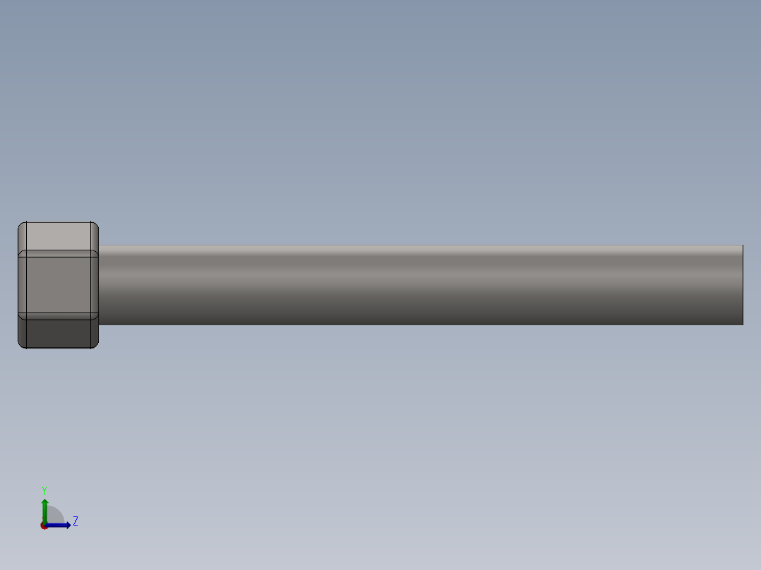飞机螺旋桨叶片3D模型左视图