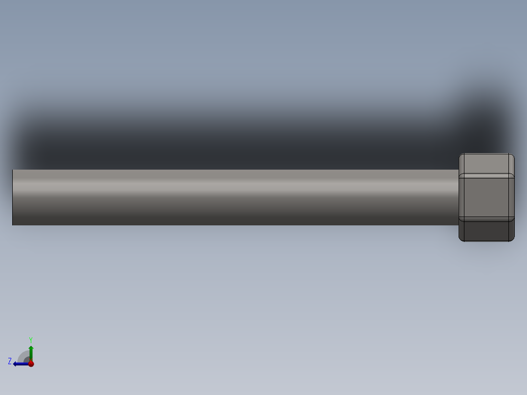 飞机螺旋桨叶片3D模型右视图