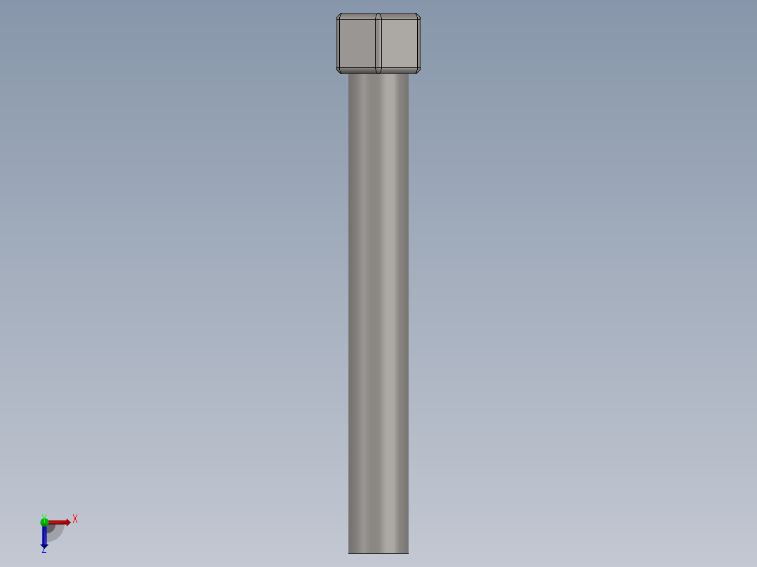 飞机螺旋桨叶片3D模型俯视图