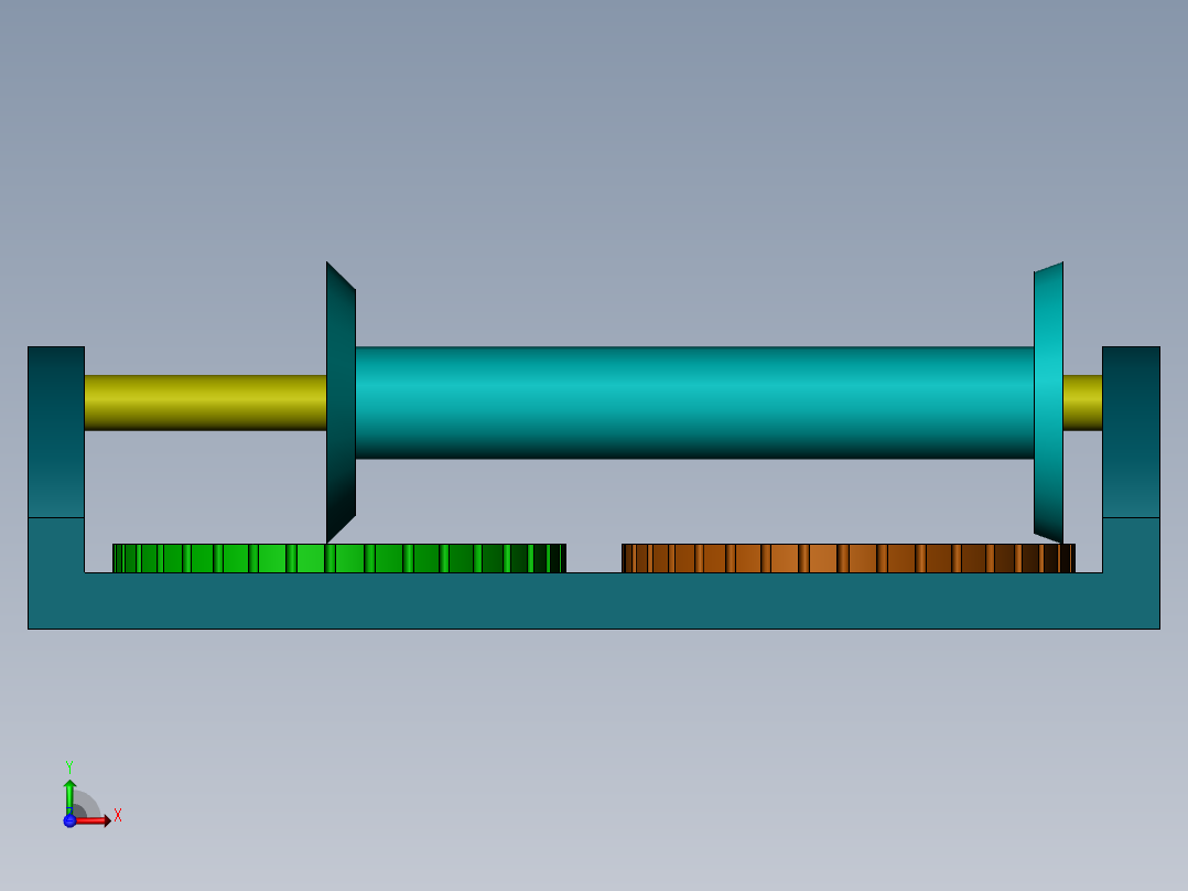 无极变速，机械创新作业前视图