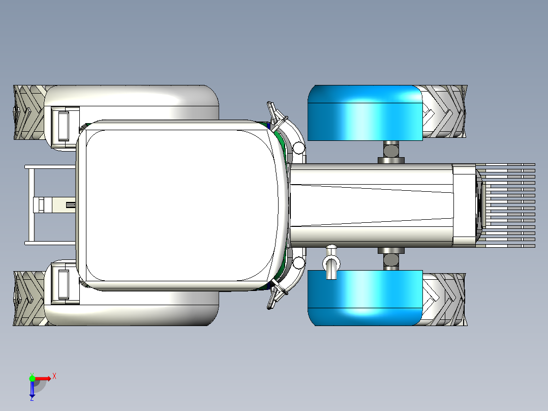 拖拉机（STEP）俯视图
