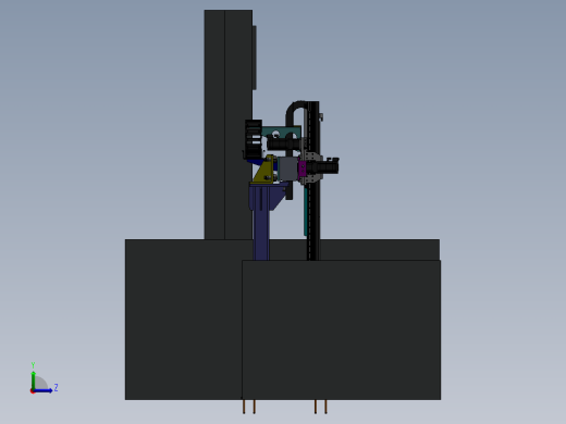 ZDH-JIXS-019 桁架自动化棒料加工设备布局流水线 3D模型左视缩略图