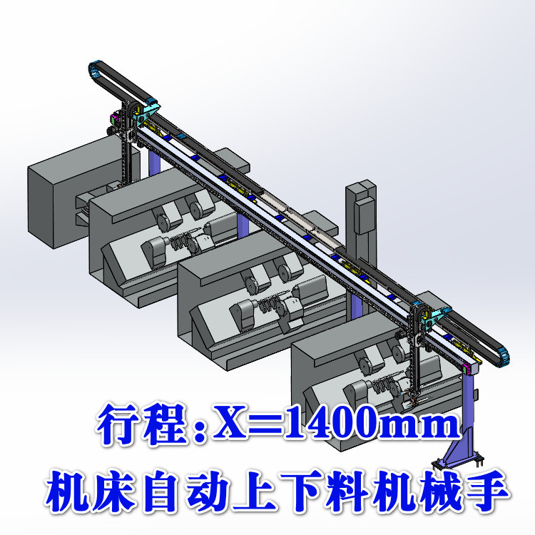 ZDH-JIXS-019 桁架自动化棒料加工设备布局流水线 3D模型