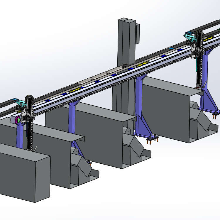 ZDH-JIXS-019 桁架自动化棒料加工设备布局流水线 3D模型