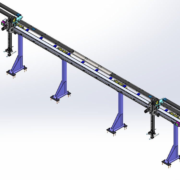 ZDH-JIXS-019 桁架自动化棒料加工设备布局流水线 3D模型