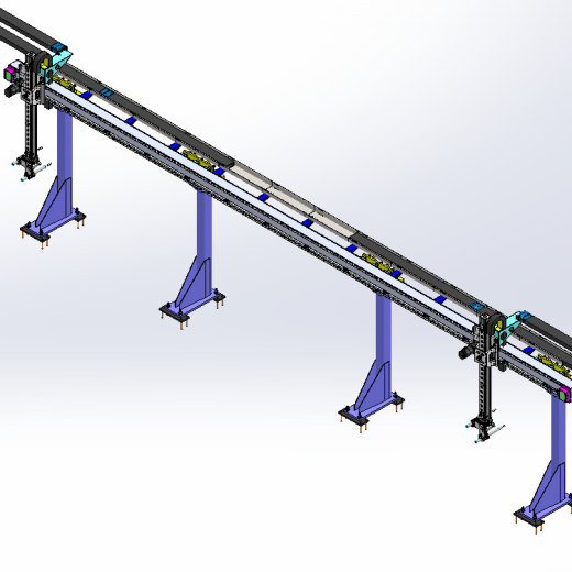 ZDH-JIXS-019 桁架自动化棒料加工设备布局流水线 3D模型缩略图