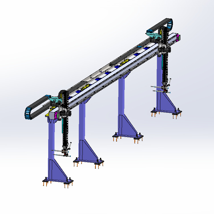 ZDH-JIXS-019 桁架自动化棒料加工设备布局流水线 3D模型