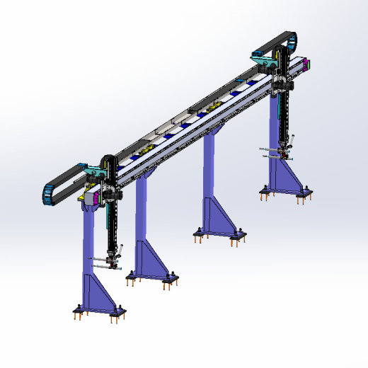ZDH-JIXS-019 桁架自动化棒料加工设备布局流水线 3D模型缩略图