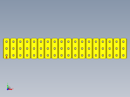 彩色公头100mil（2.54mm）系列-DS1021_yellow_3x18p_100mil_Type5_rev1.0前视缩略图